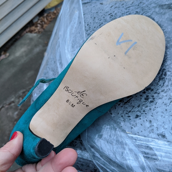 Women's Sam Edelman Torquise Blue Heels 8.5M NWOT - Picture 4 of 6